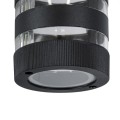 GLOBOSTAR® ORION 77882 Μοντέρνο Φωτιστικό Τοίχου - Απλίκα με Ντουί 1 x GU10 AC 220-240V Αδιάβροχο IP65 - Μαύρο Ματ - Μ9 x Π15 x Υ23.2cm