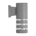 GLOBOSTAR® ORION 77884 Μοντέρνο Φωτιστικό Τοίχου - Απλίκα με Ντουί 1 x GU10 AC 220-240V Αδιάβροχο IP65 - Γκρι Ματ - Μ9 x Π15 x Υ23.2cm