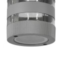 GLOBOSTAR® ORION 77884 Μοντέρνο Φωτιστικό Τοίχου - Απλίκα με Ντουί 1 x GU10 AC 220-240V Αδιάβροχο IP65 - Γκρι Ματ - Μ9 x Π15 x Υ23.2cm