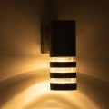 GLOBOSTAR® ORION 77884 Μοντέρνο Φωτιστικό Τοίχου - Απλίκα με Ντουί 1 x GU10 AC 220-240V Αδιάβροχο IP65 - Γκρι Ματ - Μ9 x Π15 x Υ23.2cm