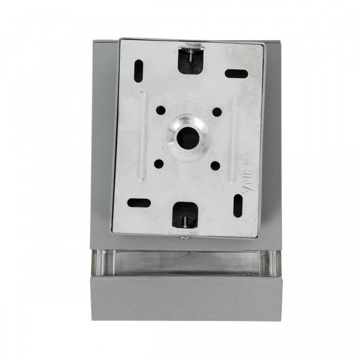 GLOBOSTAR® QUATRO 77894 Μοντέρνο Φωτιστικό Τοίχου - Απλίκα με Ντουί 1 x GU10 AC 220-240V Αδιάβροχο IP65 - Γκρι Ματ - Μ11 x Π10 x Υ16.5cm