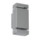 GLOBOSTAR® QUATRO 77895 Μοντέρνο Φωτιστικό Τοίχου - Απλίκα με Ντουί 2 x GU10 AC 220-240V Αδιάβροχο IP65 - Γκρι Ματ - Μ11 x Π10 x Υ25.5cm GLOBOSTAR® QUATRO 77895 Μοντέρνο Φωτιστικό Τοίχου - Απλίκα με Ντουί 2 x GU10 AC 220-240V Αδιάβροχο IP65 - Γκρι Ματ - Μ11 x Π10 x Υ25.5cm