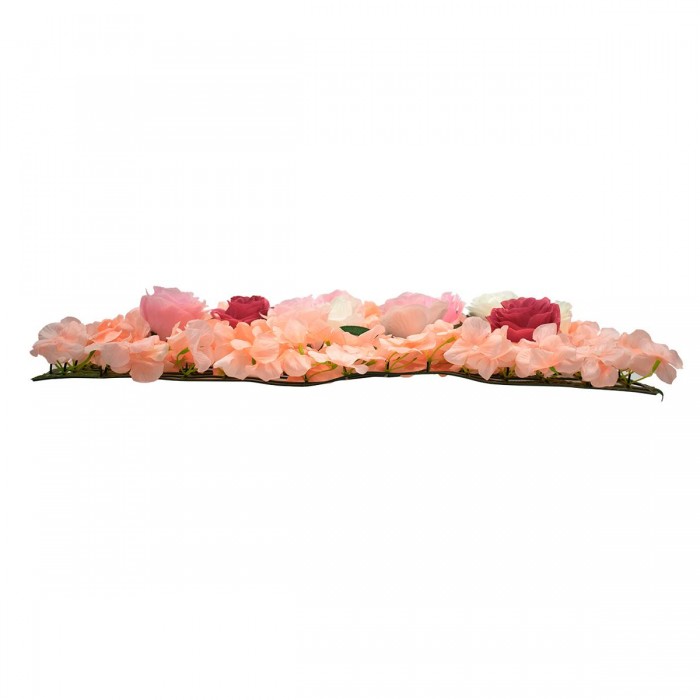 GloboStar® 78306 Συνθετικό Πάνελ Λουλουδιών - Κάθετος Κήπος Τριαντάφυλλο - Ορτανσία Μ60 x Υ40 x Π7cm
