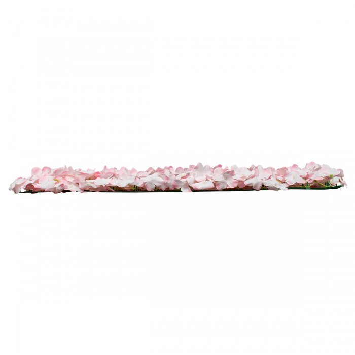 GloboStar® 78314 Συνθετικό Πάνελ Λουλουδιών - Κάθετος Κήπος Ορτανσία Ροζ/Λευκό Μ60 x Υ40 x Π5cm