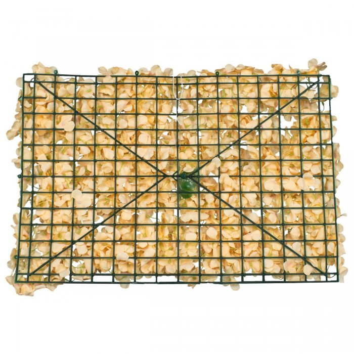 GloboStar® 78315 Συνθετικό Πάνελ Λουλουδιών - Κάθετος Κήπος Ορτανσία Σομόν Μ60 x Υ40 x Π5cm