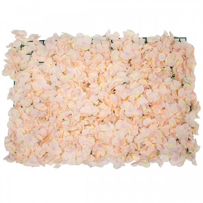 GloboStar® 78327 Συνθετικό Πάνελ Λουλουδιών - Κάθετος Κήπος Άγρια Ορτανσία Σομόν Μ60 x Υ40 x Π5cm