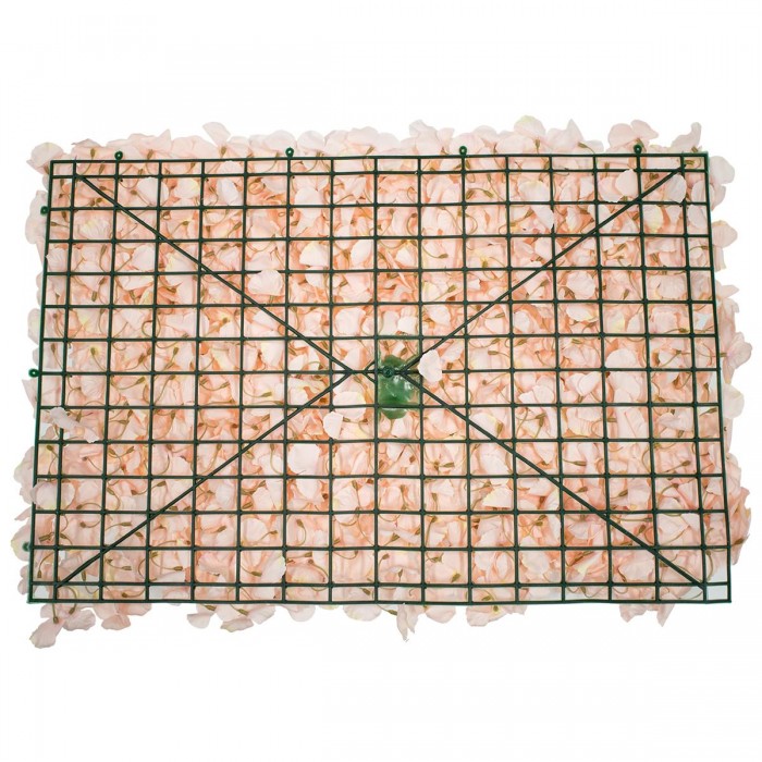 GloboStar® 78327 Συνθετικό Πάνελ Λουλουδιών - Κάθετος Κήπος Άγρια Ορτανσία Σομόν Μ60 x Υ40 x Π5cm