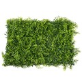 GLOBOSTAR® FERN 78405 Τεχνητό Πάνελ Φυλλωσιάς / Κάθετος Κήπος Νάνος Φτέρη, Νάνος Κισσός & Δανάη - Πράσινο - Μ60 x Π40 x Υ8cm