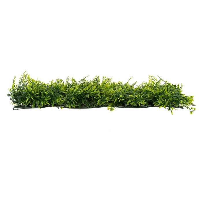 GLOBOSTAR® FERN 78405 Τεχνητό Πάνελ Φυλλωσιάς / Κάθετος Κήπος Νάνος Φτέρη, Νάνος Κισσός & Δανάη - Πράσινο - Μ60 x Π40 x Υ8cm
