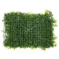 GLOBOSTAR® FERN 78405 Τεχνητό Πάνελ Φυλλωσιάς / Κάθετος Κήπος Νάνος Φτέρη, Νάνος Κισσός & Δανάη - Πράσινο - Μ60 x Π40 x Υ8cm