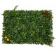 GLOBOSTAR® BOXWOOD 78409 Τεχνητό Πάνελ Φυλλωσιάς Κάθετος Κήπος Πυξάρι/Φτέρη/Περεσκία - Πράσινο - Μ60 x Π7 x Υ40cm