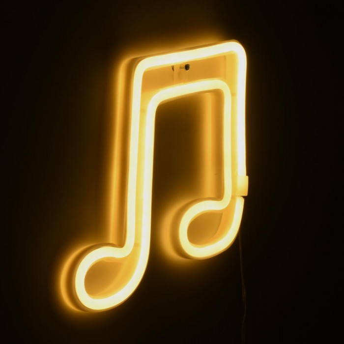 GloboStar® 78568 Φωτιστικό Ταμπέλα Φωτεινή Επιγραφή NEON LED Σήμανσης MUSIC NOTE 5W με Καλώδιο Τροφοδοσίας USB - Μπαταρίας 3xAAA (Δεν Περιλαμβάνονται) - Θερμό Λευκό 2700K GloboStar® 78568 Φωτιστικό Ταμπέλα Φωτεινή Επιγραφή NEON LED Σήμανσης MUSIC NOTE 5W με Καλώδιο Τροφοδοσίας USB - Μπαταρίας 3xAAA (Δεν Περιλαμβάνονται) - Θερμό Λευκό 2700K