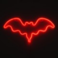 GloboStar® 78579 Φωτιστικό Ταμπέλα Φωτεινή Επιγραφή NEON LED Σήμανσης BATMAN 5W με Καλώδιο Τροφοδοσίας USB - Μπαταρίας 3xAAA (Δεν Περιλαμβάνονται) - Κόκκινο
