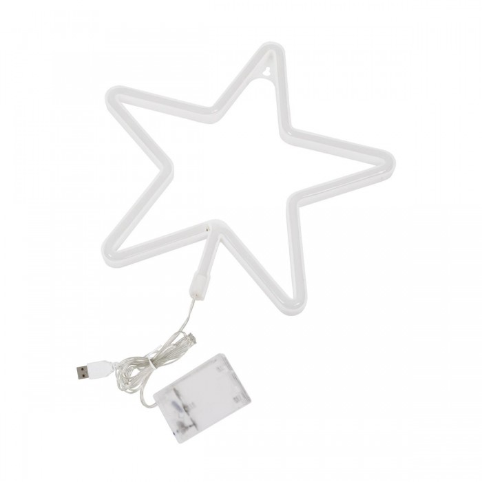 GloboStar® 78584 Φωτιστικό Ταμπέλα Φωτεινή Επιγραφή NEON LED Σήμανσης STAR 5W με Καλώδιο Τροφοδοσίας USB - Μπαταρίας 3xAAA (Δεν Περιλαμβάνονται) - Ψυχρό Λευκό 6000K GloboStar® 78584 Φωτιστικό Ταμπέλα Φωτεινή Επιγραφή NEON LED Σήμανσης STAR 5W με Καλώδιο Τροφοδοσίας USB - Μπαταρίας 3xAAA (Δεν Περιλαμβάνονται) - Ψυχρό Λευκό 6000K