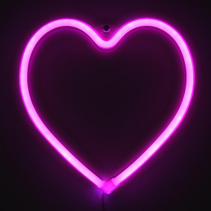 GloboStar® 78592 Φωτιστικό Ταμπέλα Φωτεινή Επιγραφή NEON LED Σήμανσης HEART 5W με Καλώδιο Τροφοδοσίας USB - Μπαταρίας 3xAAA (Δεν Περιλαμβάνονται) - Ροζ GloboStar® 78592 Φωτιστικό Ταμπέλα Φωτεινή Επιγραφή NEON LED Σήμανσης HEART 5W με Καλώδιο Τροφοδοσίας USB - Μπαταρίας 3xAAA (Δεν Περιλαμβάνονται) - Ροζ