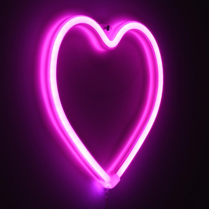 GloboStar® 78592 Φωτιστικό Ταμπέλα Φωτεινή Επιγραφή NEON LED Σήμανσης HEART 5W με Καλώδιο Τροφοδοσίας USB - Μπαταρίας 3xAAA (Δεν Περιλαμβάνονται) - Ροζ GloboStar® 78592 Φωτιστικό Ταμπέλα Φωτεινή Επιγραφή NEON LED Σήμανσης HEART 5W με Καλώδιο Τροφοδοσίας USB - Μπαταρίας 3xAAA (Δεν Περιλαμβάνονται) - Ροζ