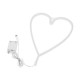 GloboStar® 78593 Φωτιστικό Ταμπέλα Φωτεινή Επιγραφή NEON LED Σήμανσης HEART LINE 5W με Καλώδιο Τροφοδοσίας USB - Μπαταρίας 3xAAA (Δεν Περιλαμβάνονται) - Ροζ