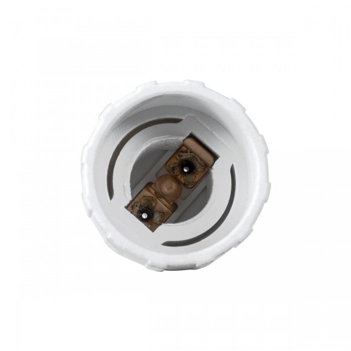 GloboStar® 78963 Πλαστικός Αντάπτορας Μετατροπέας από 1xGU10 Ντουί σε 1xE14 Ντουί Λευκό Φ3 x Υ4cm