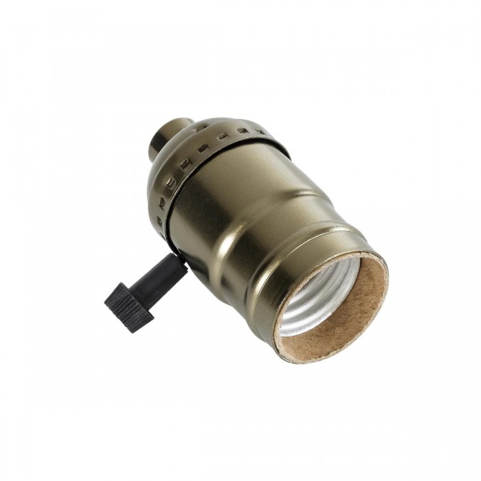 GloboStar® 78964 Ντουί Vintage Industrial Retro E27 με Διακόπτη ON/OFF - Μπρούτζινο - Μ5.5 x Π3.6 x Υ7cm GloboStar® 78964 Ντουί Vintage Industrial Retro E27 με Διακόπτη ON/OFF - Μπρούτζινο - Μ5.5 x Π3.6 x Υ7cm