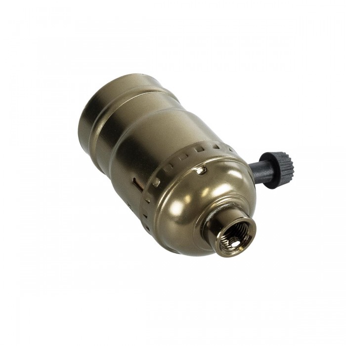 GloboStar® 78964 Ντουί Vintage Industrial Retro E27 με Διακόπτη ON/OFF - Μπρούτζινο - Μ5.5 x Π3.6 x Υ7cm GloboStar® 78964 Ντουί Vintage Industrial Retro E27 με Διακόπτη ON/OFF - Μπρούτζινο - Μ5.5 x Π3.6 x Υ7cm