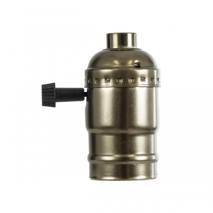 GloboStar® 78964 Ντουί Vintage Industrial Retro E27 με Διακόπτη ON/OFF - Μπρούτζινο - Μ5.5 x Π3.6 x Υ7cm GloboStar® 78964 Ντουί Vintage Industrial Retro E27 με Διακόπτη ON/OFF - Μπρούτζινο - Μ5.5 x Π3.6 x Υ7cm