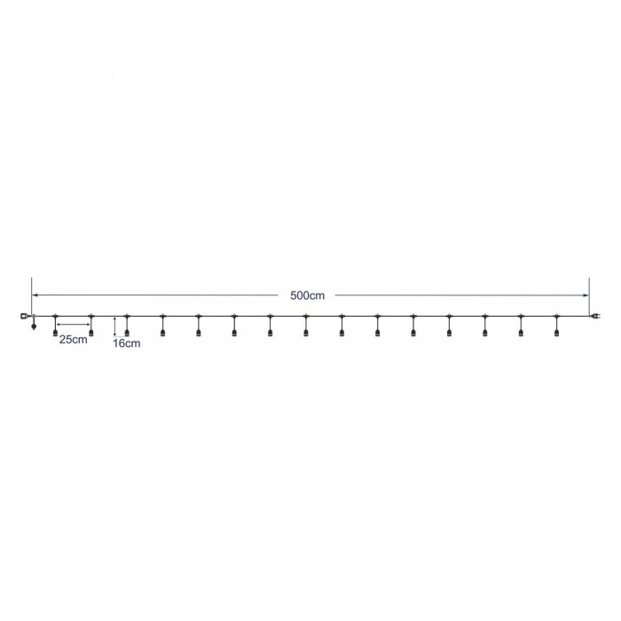 GloboStar® 78982 Καλωδιογιρλάντα PVC 5 Μέτρων με 15 Ντουί E27 με Πρίζα Schuko Επεκτεινόμενη Αδιάβροχη IP65 GloboStar® 78982 Καλωδιογιρλάντα PVC 5 Μέτρων με 15 Ντουί E27 με Πρίζα Schuko Επεκτεινόμενη Αδιάβροχη IP65