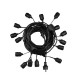 GloboStar® 78983 Καλωδιογιρλάντα PVC 10 Μέτρων με 15 Ντουί E27 με Πρίζα Schuko Επεκτεινόμενη Αδιάβροχη IP65 GloboStar® 78983 Καλωδιογιρλάντα PVC 10 Μέτρων με 15 Ντουί E27 με Πρίζα Schuko Επεκτεινόμενη Αδιάβροχη IP65