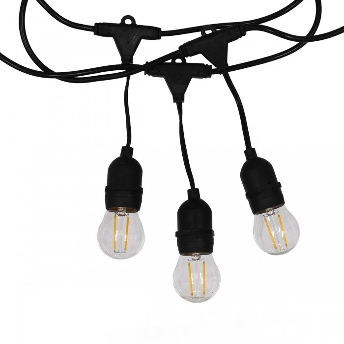 GloboStar® 78983 Καλωδιογιρλάντα PVC 10 Μέτρων με 15 Ντουί E27 με Πρίζα Schuko Επεκτεινόμενη Αδιάβροχη IP65 GloboStar® 78983 Καλωδιογιρλάντα PVC 10 Μέτρων με 15 Ντουί E27 με Πρίζα Schuko Επεκτεινόμενη Αδιάβροχη IP65