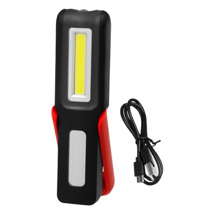 GloboStar® 79018 Φορητός Επαναφορτιζόμενος Φακός LED COB 6W 300lm με Μαγνήτη & 1 Μπαταρία 18650 2400 mAh Li-ion Ψυχρό Λευκό 6000K GloboStar® 79018 Φορητός Επαναφορτιζόμενος Φακός LED COB 6W 300lm με Μαγνήτη & 1 Μπαταρία 18650 2400 mAh Li-ion Ψυχρό Λευκό 6000K