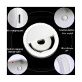GloboStar® 79042 Selfie Ring Light LED SMD 2W 200 lm Λευκό Σώμα με Ενσωματωμένη Επαναφορτιζόμενη Μπαταρία 500mAh & Καλώδιο Φόρτισης Micro USB Ψυχρό Λευκό 6000 K για Κινητό Τηλέφωνο και Tablet Φ8.5 x Υ2.5cm