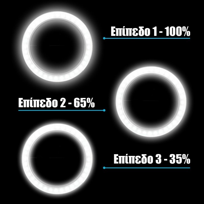 GloboStar® 79043 Selfie Ring Light LED SMD 2W 200 lm Μαύρο Σώμα με Ενσωματωμένη Επαναφορτιζόμενη Μπαταρία 500mAh & Καλώδιο Φόρτισης Micro USB Ψυχρό Λευκό 6000 K για Κινητό Τηλέφωνο και Tablet Φ8.5 x Υ2.5cm GloboStar® 79043 Selfie Ring Light LED SMD 2W 200 lm Μαύρο Σώμα με Ενσωματωμένη Επαναφορτιζόμενη Μπαταρία 500mAh & Καλώδιο Φόρτισης Micro USB Ψυχρό Λευκό 6000 K για Κινητό Τηλέφωνο και Tablet Φ8.5 x Υ2.5cm