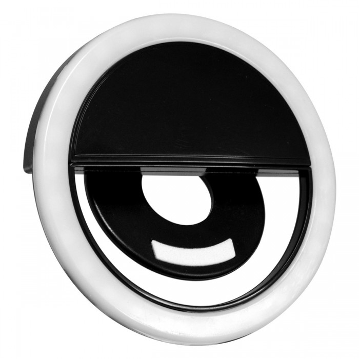 GloboStar® 79043 Selfie Ring Light LED SMD 2W 200 lm Μαύρο Σώμα με Ενσωματωμένη Επαναφορτιζόμενη Μπαταρία 500mAh & Καλώδιο Φόρτισης Micro USB Ψυχρό Λευκό 6000 K για Κινητό Τηλέφωνο και Tablet Φ8.5 x Υ2.5cm GloboStar® 79043 Selfie Ring Light LED SMD 2W 200 lm Μαύρο Σώμα με Ενσωματωμένη Επαναφορτιζόμενη Μπαταρία 500mAh & Καλώδιο Φόρτισης Micro USB Ψυχρό Λευκό 6000 K για Κινητό Τηλέφωνο και Tablet Φ8.5 x Υ2.5cm