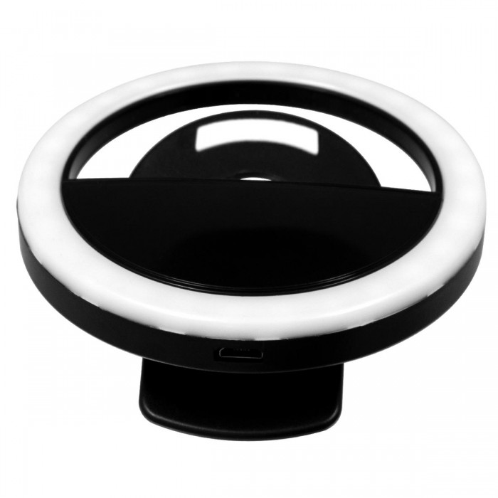 GloboStar® 79043 Selfie Ring Light LED SMD 2W 200 lm Μαύρο Σώμα με Ενσωματωμένη Επαναφορτιζόμενη Μπαταρία 500mAh & Καλώδιο Φόρτισης Micro USB Ψυχρό Λευκό 6000 K για Κινητό Τηλέφωνο και Tablet Φ8.5 x Υ2.5cm GloboStar® 79043 Selfie Ring Light LED SMD 2W 200 lm Μαύρο Σώμα με Ενσωματωμένη Επαναφορτιζόμενη Μπαταρία 500mAh & Καλώδιο Φόρτισης Micro USB Ψυχρό Λευκό 6000 K για Κινητό Τηλέφωνο και Tablet Φ8.5 x Υ2.5cm