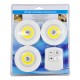 GloboStar® 79044 Φωτιστικά Νυκτός Μπαταρίας LED COB 6W 600lm με Timer & Ασύρματο Χειριστήριο RF - ΣΕΤ 3 Τεμαχίων Ψυχρό Λευκό 6000K GloboStar® 79044 Φωτιστικά Νυκτός Μπαταρίας LED COB 6W 600lm με Timer & Ασύρματο Χειριστήριο RF - ΣΕΤ 3 Τεμαχίων Ψυχρό Λευκό 6000K