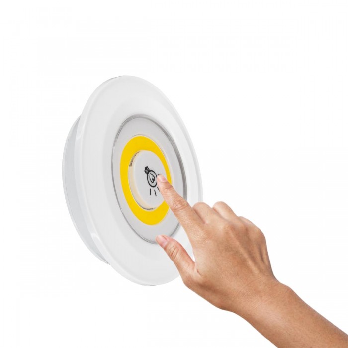 GloboStar® 79045 Φωτιστικά Νυκτός Μπαταρίας LED COB 6W 600lm με Timer & Ασύρματο Χειριστήριο RF - ΣΕΤ 3 Τεμαχίων Θερμό Λευκό 3000K GloboStar® 79045 Φωτιστικά Νυκτός Μπαταρίας LED COB 6W 600lm με Timer & Ασύρματο Χειριστήριο RF - ΣΕΤ 3 Τεμαχίων Θερμό Λευκό 3000K