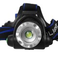 GloboStar® 79055 Φακός Κεφαλής Επαναφορτιζόμενος LED CREE XML2-T6 Chip 10 Watt 1800lm με 2 x 18650 Μπαταρίες 5200mAh Ψυχρό Λευκό 6000K