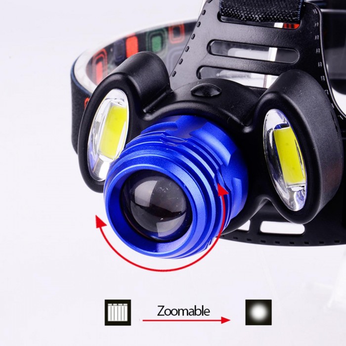 GloboStar® 79056 Επαναφορτιζόμενος Φακός Κεφαλής LED 1 x CREE XHP50 20W & 2 x CREE COB 10W 3000lm με 3 Modes - PIR Ανιχνευτή-Αισθητήρα Κίνησης & 2 x Μπαταρίες 18650 2400mAh Li-ion Αδιάβροχος IP54 Ψυχρό Λευκό 6000K GloboStar® 79056 Επαναφορτιζόμενος Φακός Κεφαλής LED 1 x CREE XHP50 20W & 2 x CREE COB 10W 3000lm με 3 Modes - PIR Ανιχνευτή-Αισθητήρα Κίνησης & 2 x Μπαταρίες 18650 2400mAh Li-ion Αδιάβροχος IP54 Ψυχρό Λευκό 6000K