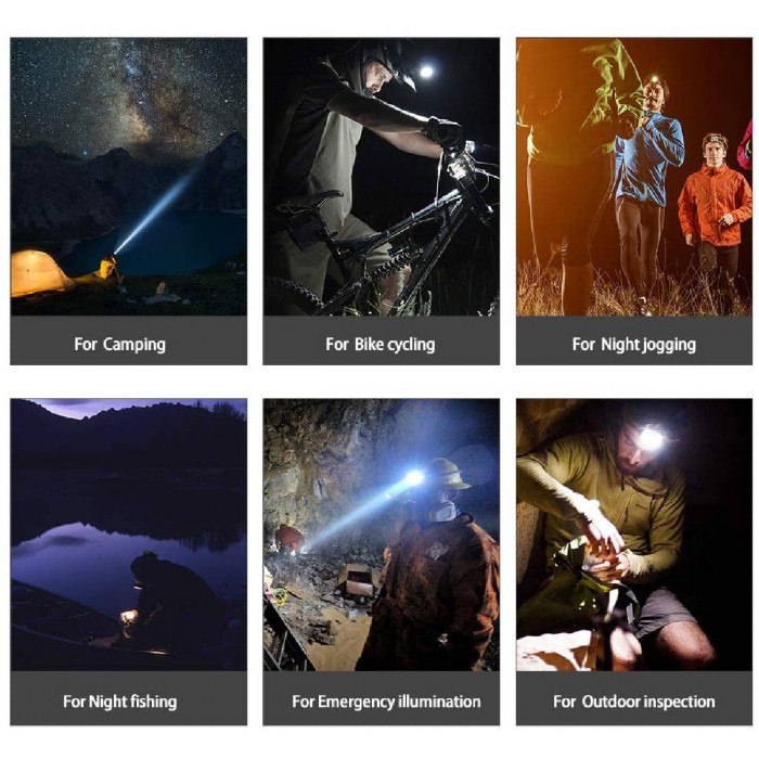 GloboStar® 79059 Φακός Κεφαλής Επαναφορτιζόμενος LED CREE XML2-T6 Chip 50 Watt 5000lm με 2 x 18650 Μπαταρίες 5200mAh Ψυχρό Λευκό 6000K GloboStar® 79059 Φακός Κεφαλής Επαναφορτιζόμενος LED CREE XML2-T6 Chip 50 Watt 5000lm με 2 x 18650 Μπαταρίες 5200mAh Ψυχρό Λευκό 6000K