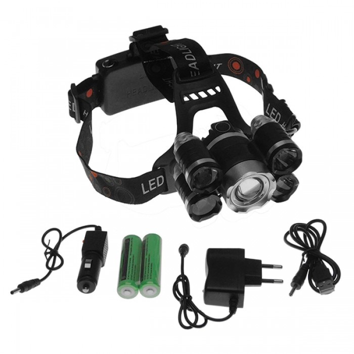 GloboStar® 79059 Φακός Κεφαλής Επαναφορτιζόμενος LED CREE XML2-T6 Chip 50 Watt 5000lm με 2 x 18650 Μπαταρίες 5200mAh Ψυχρό Λευκό 6000K GloboStar® 79059 Φακός Κεφαλής Επαναφορτιζόμενος LED CREE XML2-T6 Chip 50 Watt 5000lm με 2 x 18650 Μπαταρίες 5200mAh Ψυχρό Λευκό 6000K