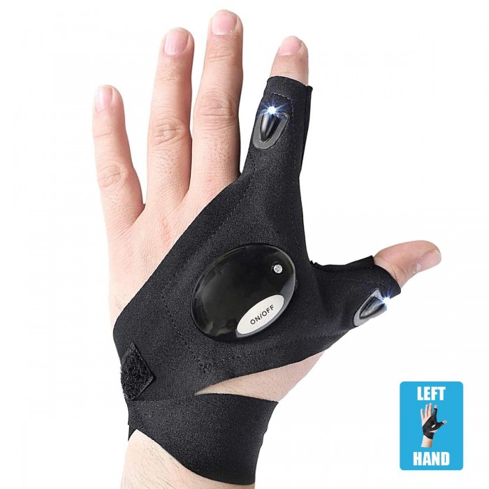 GloboStar® 79067 Γάντι Φακός με Φωτισμό LED για Αριστερό Χέρι 2W με Μπαταρία CR2016 Ψυχρό Λευκό 6000K GloboStar® 79067 Γάντι Φακός με Φωτισμό LED για Αριστερό Χέρι 2W με Μπαταρία CR2016 Ψυχρό Λευκό 6000K