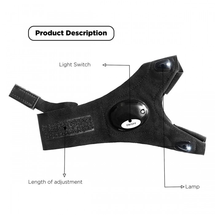 GloboStar® 79067 Γάντι Φακός με Φωτισμό LED για Αριστερό Χέρι 2W με Μπαταρία CR2016 Ψυχρό Λευκό 6000K GloboStar® 79067 Γάντι Φακός με Φωτισμό LED για Αριστερό Χέρι 2W με Μπαταρία CR2016 Ψυχρό Λευκό 6000K