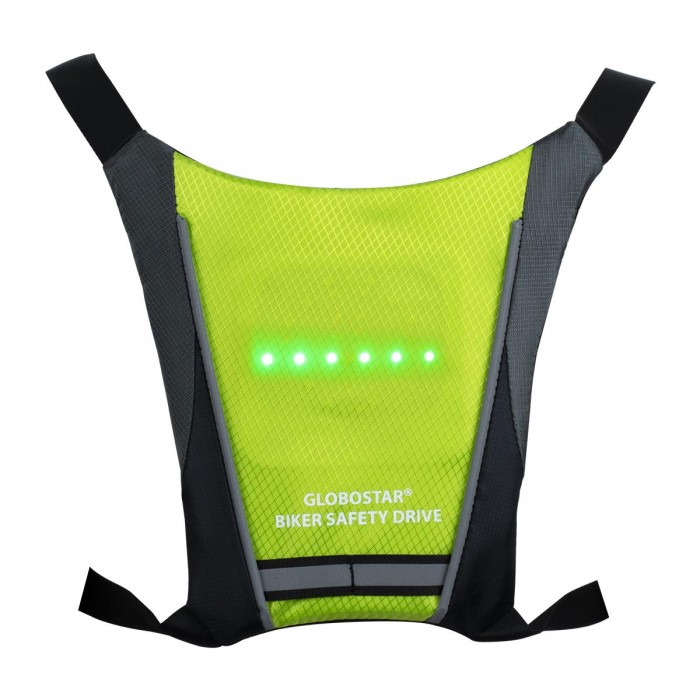 GloboStar® 79069 Γιλέκο Ασφαλείας Φωσφοριζέ Αντανακλαστικό για Ποδηλάτες & Runners με Φωτεινή Σήμανση LED - Ενσωματωμένη Μπαταρία 650mAh DC 5V Επαναφορτιζόμενο με Καλώδιο Τροφοδοσίας USB & Ασύρματο Χειριστήριο - Λαχανί Φωσφοριζέ & Μαύρο Αδιάβροχο IP65 GloboStar® 79069 Γιλέκο Ασφαλείας Φωσφοριζέ Αντανακλαστικό για Ποδηλάτες & Runners με Φωτεινή Σήμανση LED - Ενσωματωμένη Μπαταρία 650mAh DC 5V Επαναφορτιζόμενο με Καλώδιο Τροφοδοσίας USB & Ασύρματο Χειριστήριο - Λαχανί Φωσφοριζέ & Μαύρο Αδιάβροχο IP65