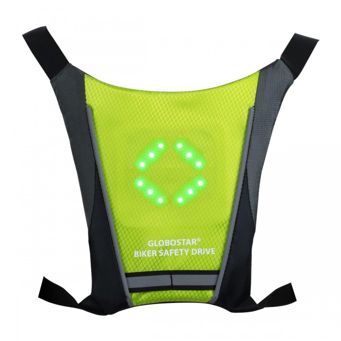 GloboStar® 79069 Γιλέκο Ασφαλείας Φωσφοριζέ Αντανακλαστικό για Ποδηλάτες & Runners με Φωτεινή Σήμανση LED - Ενσωματωμένη Μπαταρία 650mAh DC 5V Επαναφορτιζόμενο με Καλώδιο Τροφοδοσίας USB & Ασύρματο Χειριστήριο - Λαχανί Φωσφοριζέ & Μαύρο Αδιάβροχο IP65 GloboStar® 79069 Γιλέκο Ασφαλείας Φωσφοριζέ Αντανακλαστικό για Ποδηλάτες & Runners με Φωτεινή Σήμανση LED - Ενσωματωμένη Μπαταρία 650mAh DC 5V Επαναφορτιζόμενο με Καλώδιο Τροφοδοσίας USB & Ασύρματο Χειριστήριο - Λαχανί Φωσφοριζέ & Μαύρο Αδιάβροχο IP65