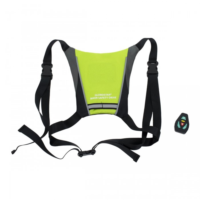 GloboStar® 79069 Γιλέκο Ασφαλείας Φωσφοριζέ Αντανακλαστικό για Ποδηλάτες & Runners με Φωτεινή Σήμανση LED - Ενσωματωμένη Μπαταρία 650mAh DC 5V Επαναφορτιζόμενο με Καλώδιο Τροφοδοσίας USB & Ασύρματο Χειριστήριο - Λαχανί Φωσφοριζέ & Μαύρο Αδιάβροχο IP65 GloboStar® 79069 Γιλέκο Ασφαλείας Φωσφοριζέ Αντανακλαστικό για Ποδηλάτες & Runners με Φωτεινή Σήμανση LED - Ενσωματωμένη Μπαταρία 650mAh DC 5V Επαναφορτιζόμενο με Καλώδιο Τροφοδοσίας USB & Ασύρματο Χειριστήριο - Λαχανί Φωσφοριζέ & Μαύρο Αδιάβροχο IP65