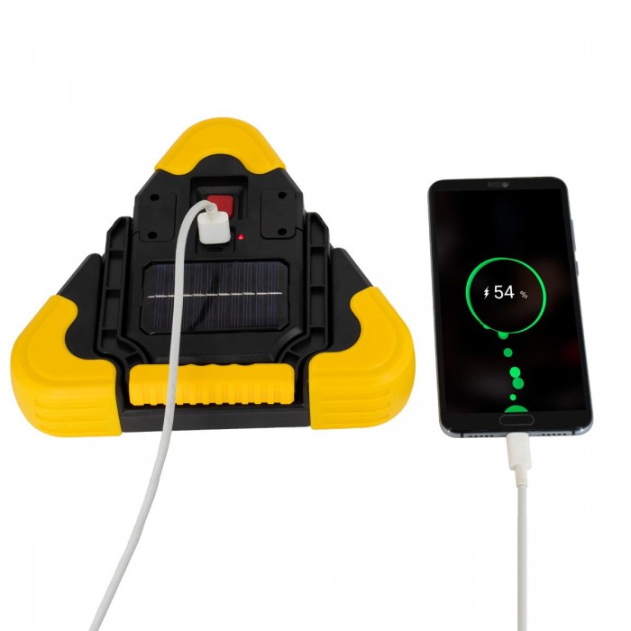 GloboStar® 79080 Φορητό Επαναφορτιζόμενο Τρίγωνο Ασφαλείας - Προβολέας Εργασίας LED COB 15W 1500lm με Ενσωματωμένη Μπαταρία 1200mAh & Φωτοβολταϊκό Πάνελ - 5 Light Modes & Power Bank με Καλώδιο Φόρτισης USB Αδιάβροχο IP54 Ψυχρό Λευκό 6000K GloboStar® 79080 Φορητό Επαναφορτιζόμενο Τρίγωνο Ασφαλείας - Προβολέας Εργασίας LED COB 15W 1500lm με Ενσωματωμένη Μπαταρία 1200mAh & Φωτοβολταϊκό Πάνελ - 5 Light Modes & Power Bank με Καλώδιο Φόρτισης USB Αδιάβροχο IP54 Ψυχρό Λευκό 6000K