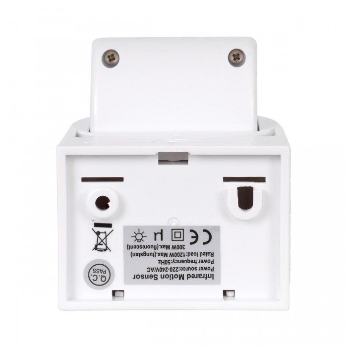 GloboStar® 79092 Επίτοιχος PIR Ανιχνευτής-Αισθητήρας Κίνησης 180° 6m Motion Sensor AC 230V Max 1380W GloboStar® 79092 Επίτοιχος PIR Ανιχνευτής-Αισθητήρας Κίνησης 180° 6m Motion Sensor AC 230V Max 1380W