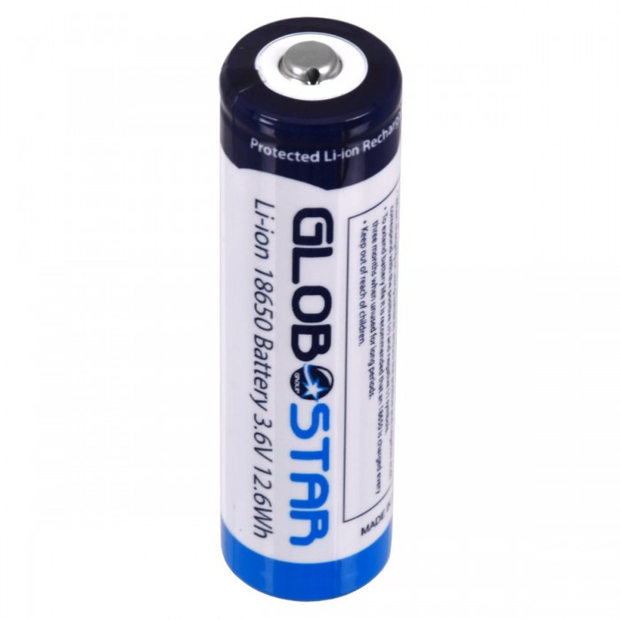GloboStar® 79093 Επαναφορτιζόμενη Μπαταρία Λιθίου 18650 3600mAh Li-ion 3.6V 12.6Wh με Overcharge / Discharge Προστασία GloboStar® 79093 Επαναφορτιζόμενη Μπαταρία Λιθίου 18650 3600mAh Li-ion 3.6V 12.6Wh με Overcharge / Discharge Προστασία
