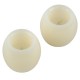 GloboStar® CANDLE 79548 ΣΕΤ 2 x Διακοσμητικά Realistic Κεράκια με LED Εφέ Κινούμενης Φλόγας - Μπαταρίας 12 x CR2032 Μπλε Μπεζ D6 x H5cm