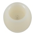 GloboStar® CANDLE 79548 ΣΕΤ 2 x Διακοσμητικά Realistic Κεράκια με LED Εφέ Κινούμενης Φλόγας - Μπαταρίας 12 x CR2032 Μπλε Μπεζ D6 x H5cm