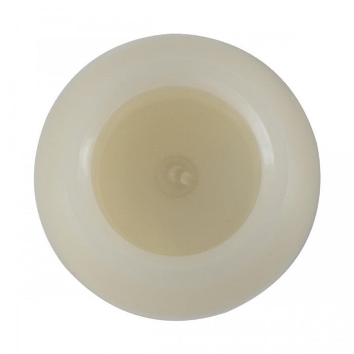 GloboStar® CANDLE 79548 ΣΕΤ 2 x Διακοσμητικά Realistic Κεράκια με LED Εφέ Κινούμενης Φλόγας - Μπαταρίας 12 x CR2032 Μπλε Μπεζ D6 x H5cm